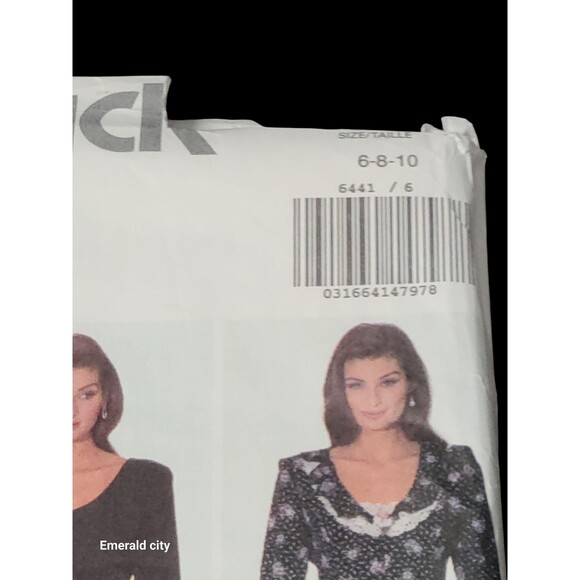 Vtg 1992 Butterick Sewing Pattern #6441 Misses Loose Fitting Jumpsuit 6 8 10 - Picture 2 of 6